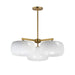 Myhouse Lighting Maxim - 26143WTNAB - Three Light Chandelier - Glazed - White/Natural Aged Brass