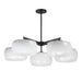 Myhouse Lighting Maxim - 26145WTBK - Five Light Chandelier - Glazed - White / Black