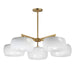 Myhouse Lighting Maxim - 26145WTNAB - Five Light Chandelier - Glazed - White/Natural Aged Brass