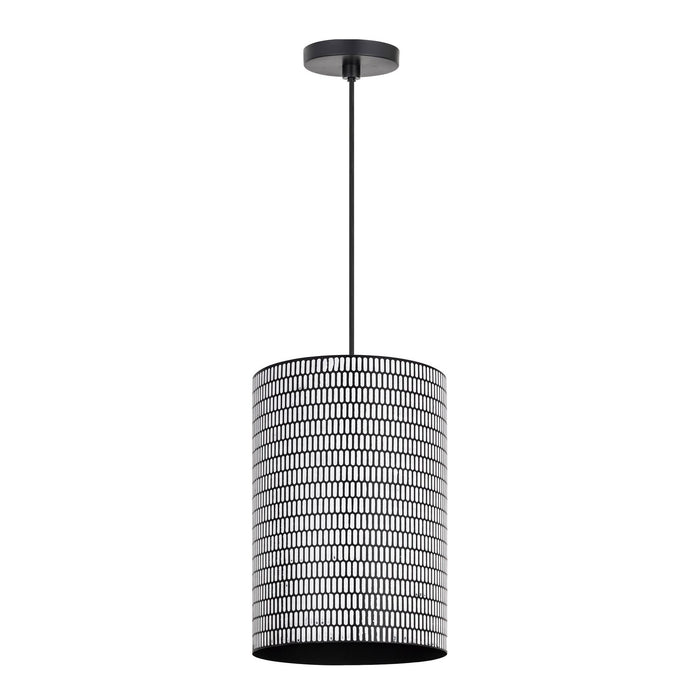 Myhouse Lighting Maxim - 29123BKWT - One Light Pendant - Shaka - Black / White