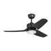 Myhouse Lighting Visual Comfort Fan - 3CGR44MBKD - 44"Ceiling Fan - Colgin 44 LED - Midnight Black