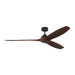 Myhouse Lighting Visual Comfort Fan - 3CLNSM70MBKDW - 70"Ceiling Fan - Collins Smart 70 - Midnight Black