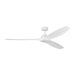 Myhouse Lighting Visual Comfort Fan - 3CLNSM70RZW - 70"Ceiling Fan - Collins Smart 70 - Matte White