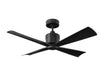 Myhouse Lighting Visual Comfort Fan - 4LNCR44MBK - 44"Ceiling Fan - Launceton 44 - Midnight Black