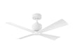 Myhouse Lighting Visual Comfort Fan - 4LNCR44RZW - 44"Ceiling Fan - Launceton 44 - Matte White