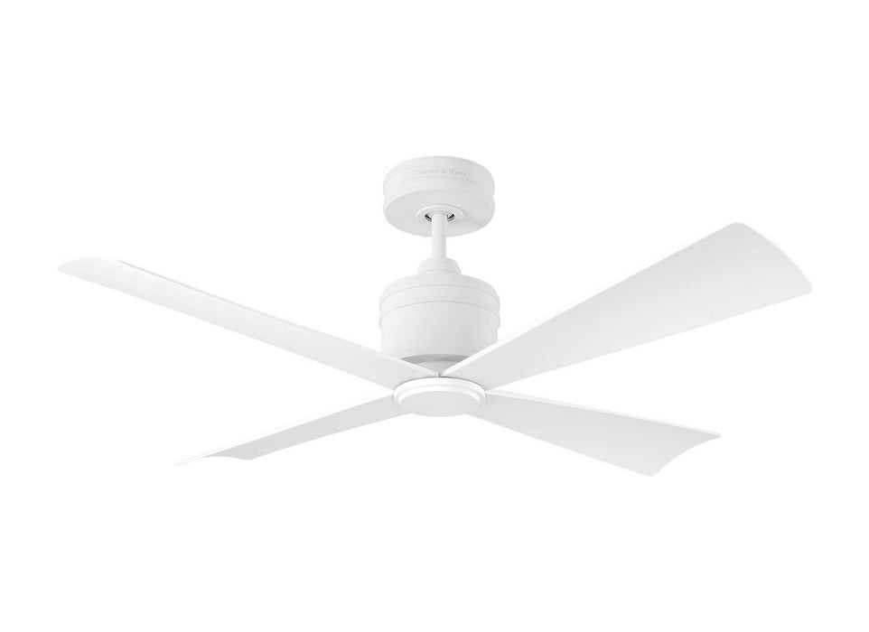 Myhouse Lighting Visual Comfort Fan - 4LNCR44RZW - 44"Ceiling Fan - Launceton 44 - Matte White
