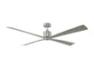 Myhouse Lighting Visual Comfort Fan - 4LNCR72BS - 72"Ceiling Fan - Launceton 72 - Brushed Steel