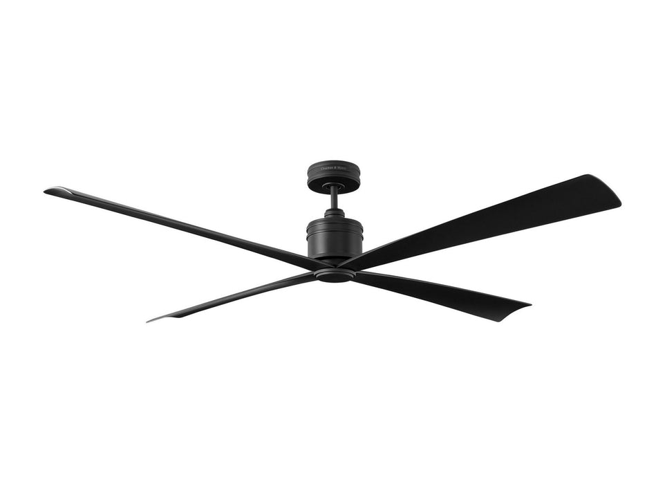 Myhouse Lighting Visual Comfort Fan - 4LNCR72MBK - 72"Ceiling Fan - Launceton 72 - Midnight Black