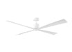 Myhouse Lighting Visual Comfort Fan - 4LNCR72RZW - 72"Ceiling Fan - Launceton 72 - Matte White