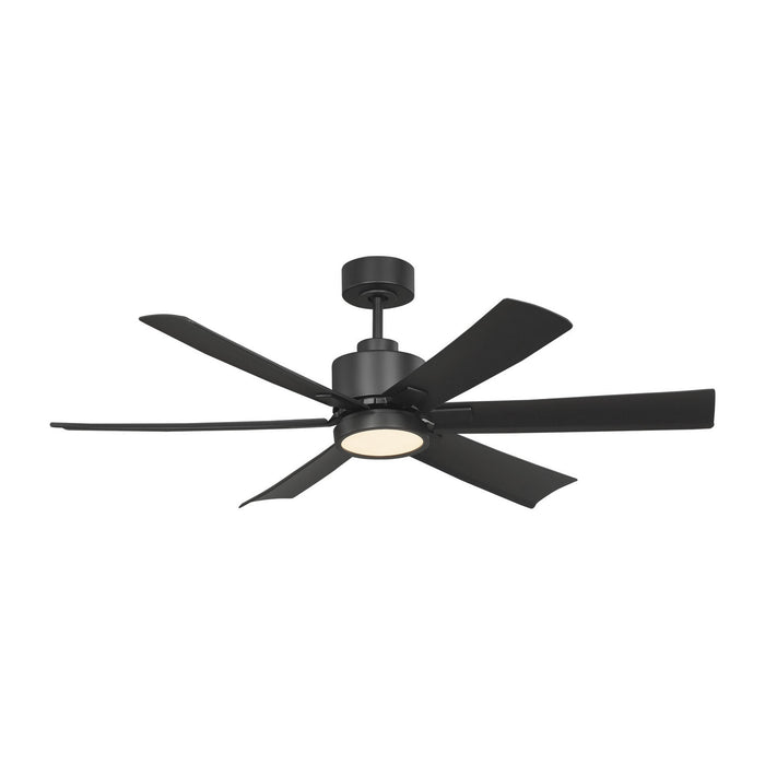Myhouse Lighting Generation Lighting - 6FLSM52MBKD - 52"Ceiling Fan - Flera Smart 52 LED - Midnight Black