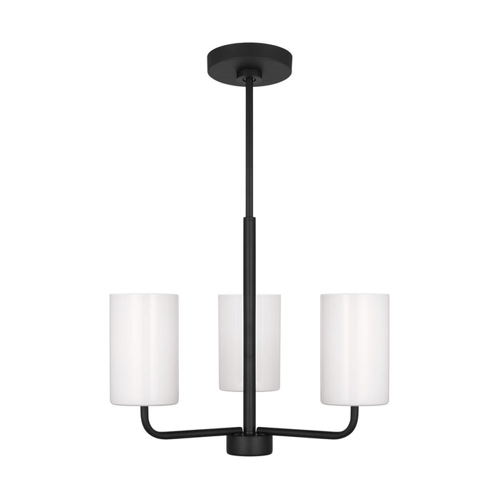 Myhouse Lighting Generation Lighting - GLC1003EN3/MBK - One Light Chandelier - Rhett - Midnight Black