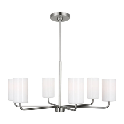 Myhouse Lighting Generation Lighting - GLC1026EN3/BS - Six Light Chandelier - Rhett - Brushed Steel