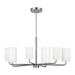 Myhouse Lighting Generation Lighting - GLC1026EN3/BS - Six Light Chandelier - Rhett - Brushed Steel