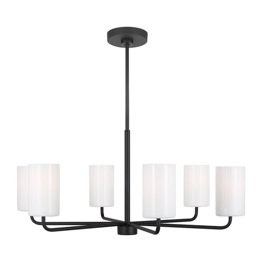 Myhouse Lighting Generation Lighting - GLC1026EN3/MBK - Six Light Chandelier - Rhett - Midnight Black