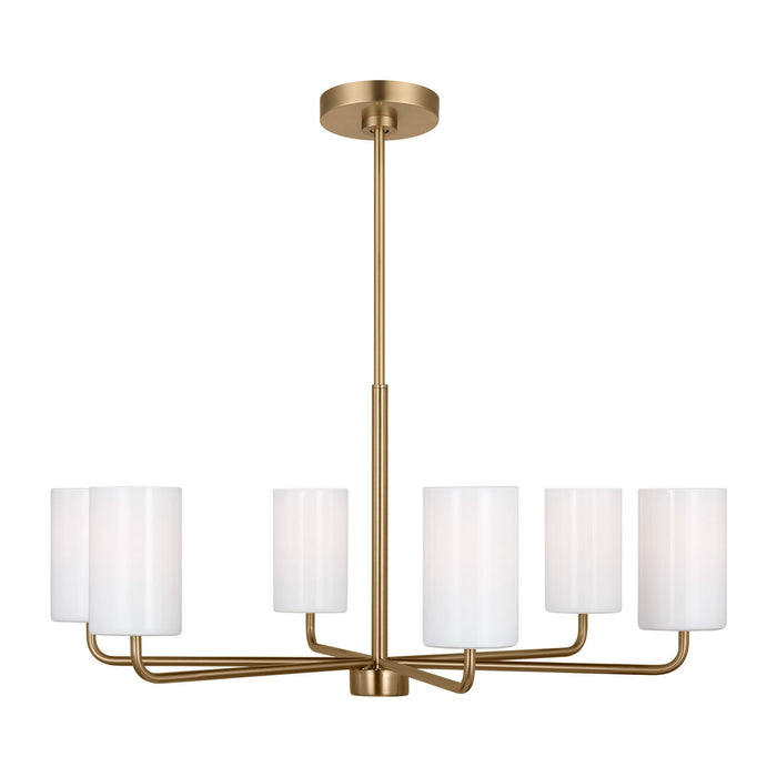 Myhouse Lighting Generation Lighting - GLC1026EN3/SB - Six Light Chandelier - Rhett - Satin Bronze
