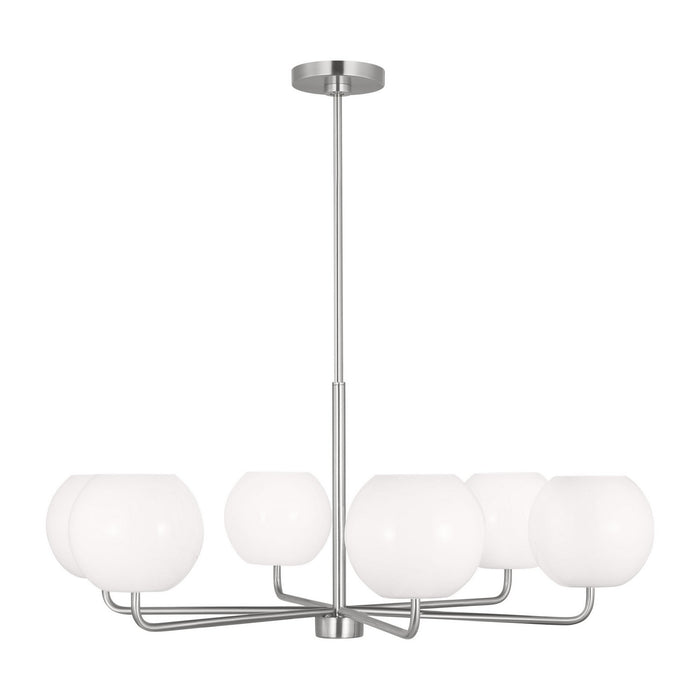 Myhouse Lighting Generation Lighting - GLC1066EN3/BS - Six Light Chandelier - Rory - Brushed Steel