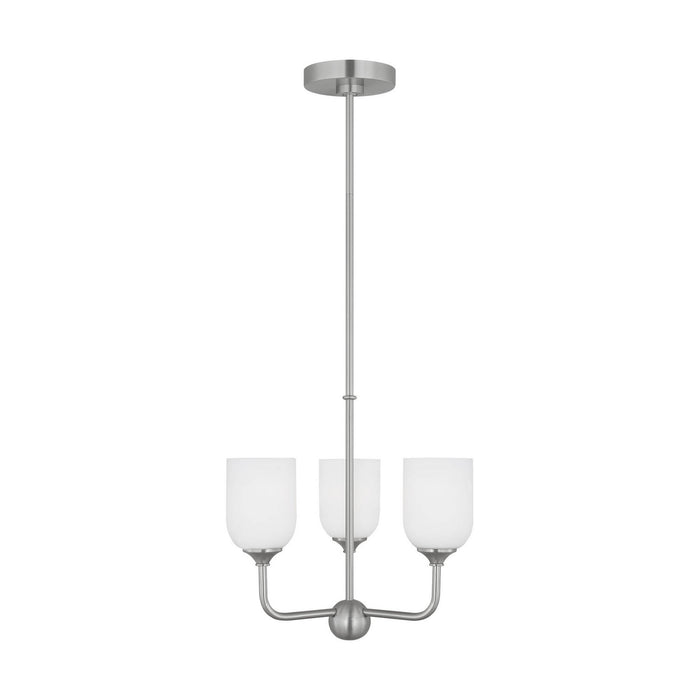 Myhouse Lighting Generation Lighting - GLC1073EN3/BS - Three Light Chandelier - Emile - Brushed Steel