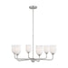 Myhouse Lighting Generation Lighting - GLC1096EN3/BS - Six Light Chandelier - Emile - Brushed Steel