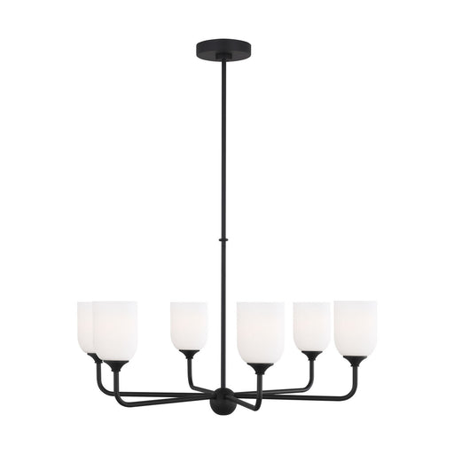 Myhouse Lighting Generation Lighting - GLC1096EN3/MBK - Six Light Chandelier - Emile - Midnight Black