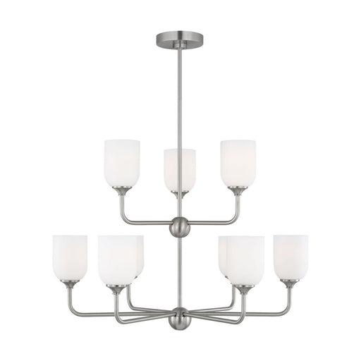 Myhouse Lighting Generation Lighting - GLC1109EN3/BS - Nine Light Chandelier - Emile - Brushed Steel