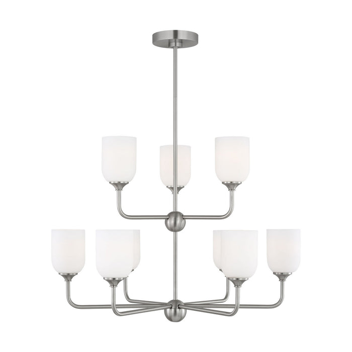 Myhouse Lighting Generation Lighting - GLC1109EN3/BS - Nine Light Chandelier - Emile - Brushed Steel