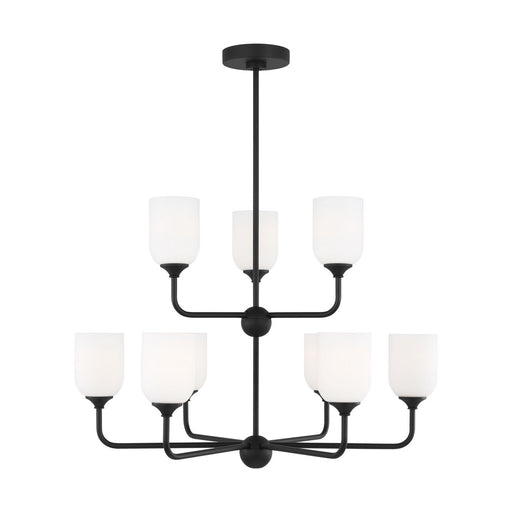 Myhouse Lighting Generation Lighting - GLC1109EN3/MBK - Nine Light Chandelier - Emile - Midnight Black