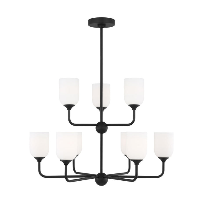 Myhouse Lighting Generation Lighting - GLC1109EN3/MBK - Nine Light Chandelier - Emile - Midnight Black