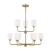 Myhouse Lighting Generation Lighting - GLC1109EN3/SB - Nine Light Chandelier - Emile - Satin Bronze