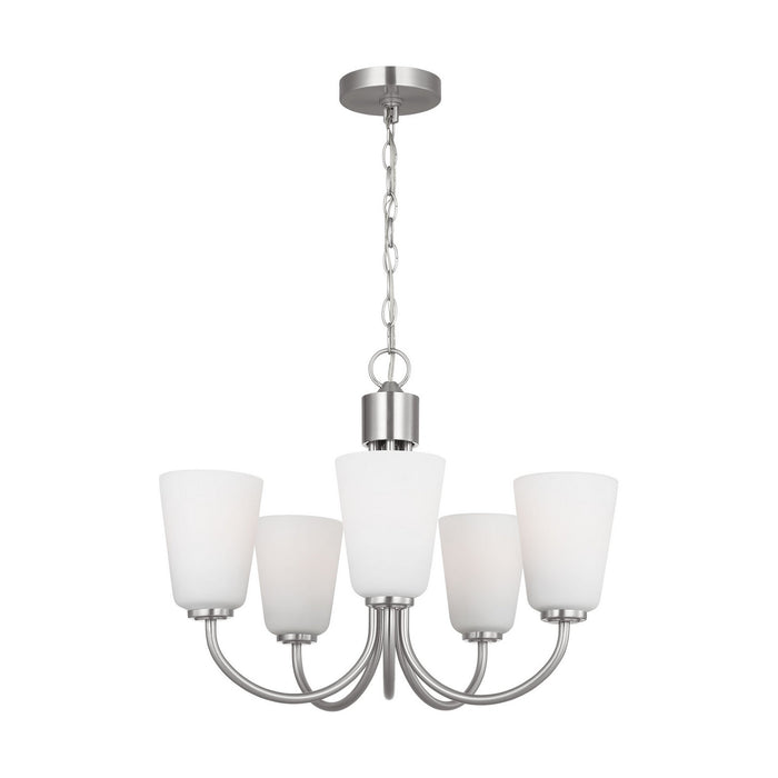 Myhouse Lighting Generation Lighting - GLC1115BS - Five Light Chandelier - Miles - Brushed Nickel