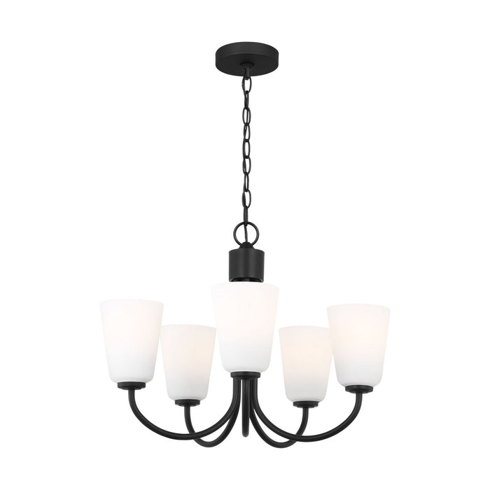 Myhouse Lighting Generation Lighting - GLC1115MBK - Five Light Chandelier - Miles - Midnight Black