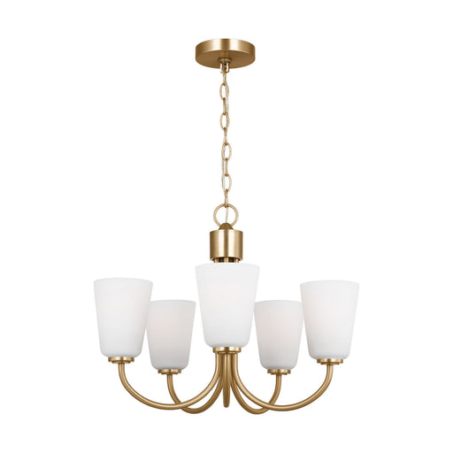 Myhouse Lighting Generation Lighting - GLC1115SB - Five Light Chandelier - Miles - Satin Brass