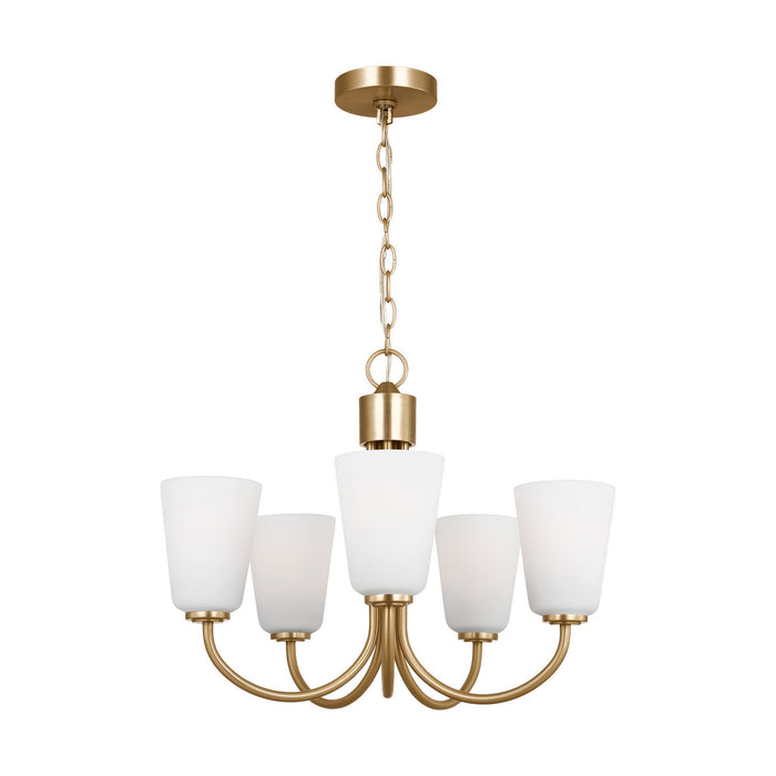 Myhouse Lighting Generation Lighting - GLC1115SB - Five Light Chandelier - Miles - Satin Brass