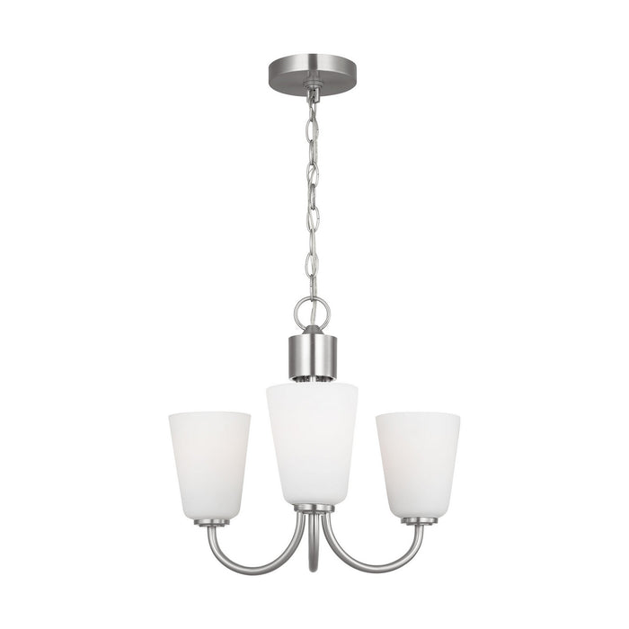 Myhouse Lighting Generation Lighting - GLC1123BS - Three Light Chandelier - Miles - Brushed Nickel