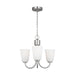 Myhouse Lighting Generation Lighting - GLC1123BS - Three Light Chandelier - Miles - Brushed Nickel