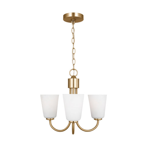 Myhouse Lighting Generation Lighting - GLC1123SB - Three Light Chandelier - Miles - Satin Brass