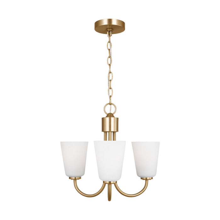 Myhouse Lighting Generation Lighting - GLC1123SB - Three Light Chandelier - Miles - Satin Brass