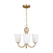 Myhouse Lighting Generation Lighting - GLC1123SB - Three Light Chandelier - Miles - Satin Brass