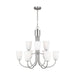 Myhouse Lighting Generation Lighting - GLC1139BS - Nine Light Chandelier - Miles - Brushed Nickel