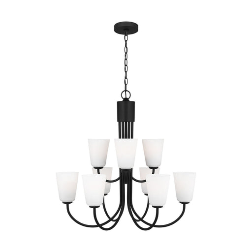 Myhouse Lighting Generation Lighting - GLC1139MBK - Nine Light Chandelier - Miles - Midnight Black