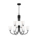 Myhouse Lighting Generation Lighting - GLC1139MBK - Nine Light Chandelier - Miles - Midnight Black