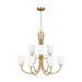 Myhouse Lighting Generation Lighting - GLC1139SB - Nine Light Chandelier - Miles - Satin Brass