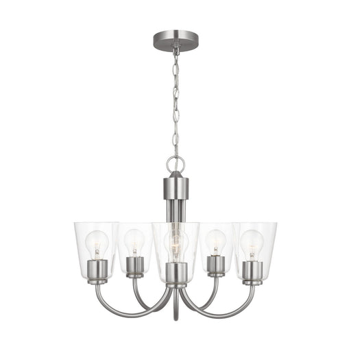 Myhouse Lighting Generation Lighting - GLC1145BS - Five Light Chandelier - Miles - Brushed Nickel