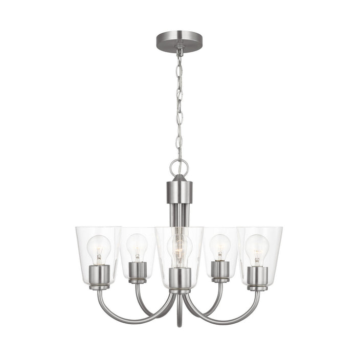Myhouse Lighting Generation Lighting - GLC1145BS - Five Light Chandelier - Miles - Brushed Nickel