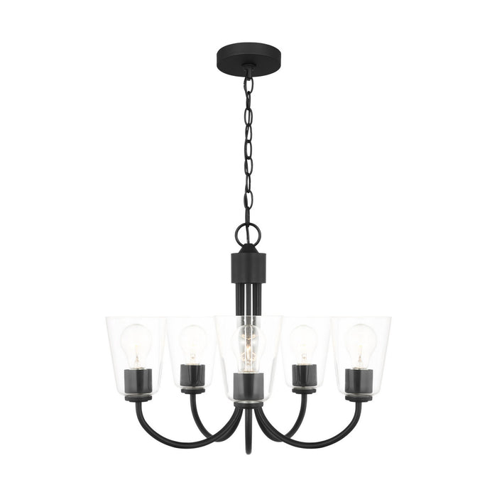 Myhouse Lighting Generation Lighting - GLC1145MBK - Five Light Chandelier - Miles - Midnight Black
