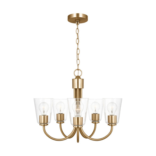 Myhouse Lighting Generation Lighting - GLC1145SB - Five Light Chandelier - Miles - Satin Brass