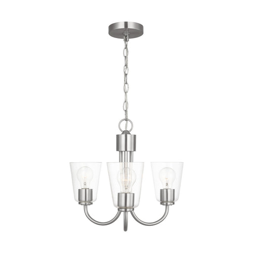 Myhouse Lighting Generation Lighting - GLC1153BS - Three Light Chandelier - Miles - Brushed Nickel