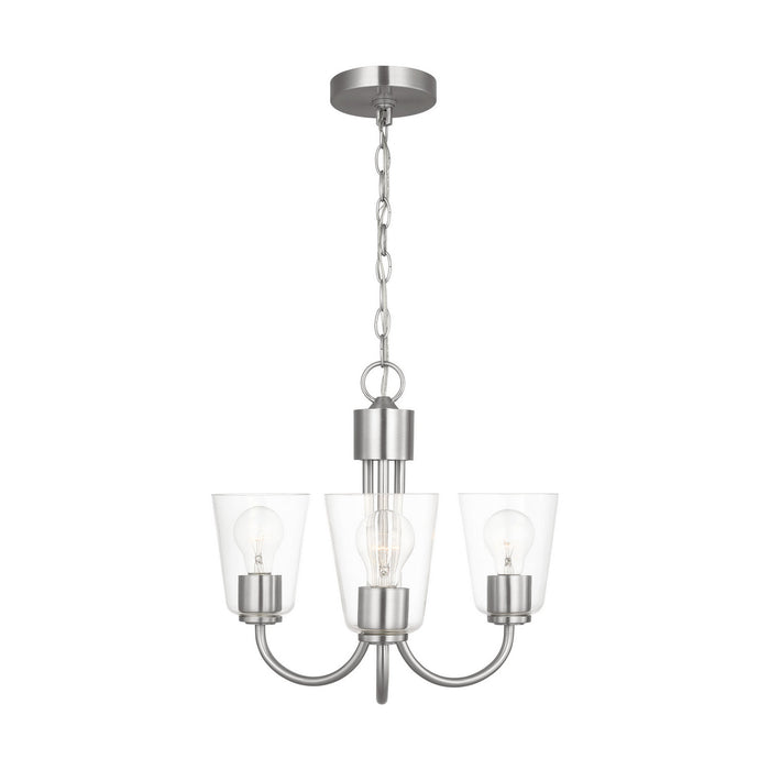 Myhouse Lighting Generation Lighting - GLC1153BS - Three Light Chandelier - Miles - Brushed Nickel