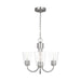Myhouse Lighting Generation Lighting - GLC1153BS - Three Light Chandelier - Miles - Brushed Nickel
