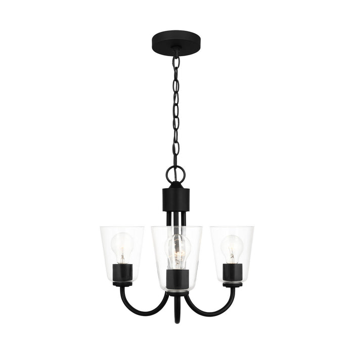 Myhouse Lighting Generation Lighting - GLC1153MBK - Three Light Chandelier - Miles - Midnight Black