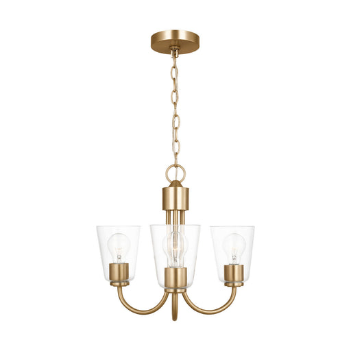 Myhouse Lighting Generation Lighting - GLC1153SB - Three Light Chandelier - Miles - Satin Brass